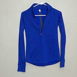 Under Armour Women's XS Long Sleeve Cold Gear 1/2 Zip, Fitted, Blue
